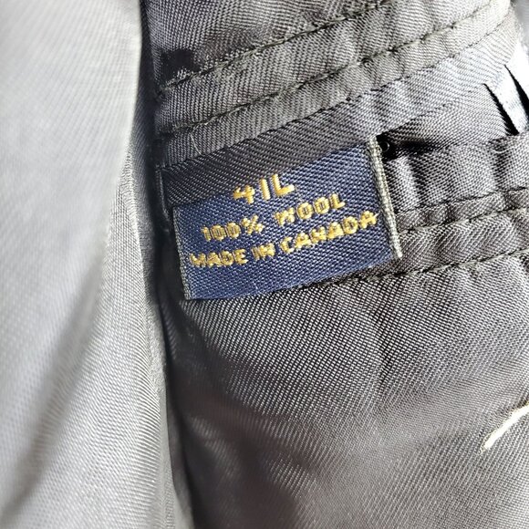 Brooks Brothers 100% Wool Fabric By Loro Piana Navy Blue Blazer Suit Jacket 41 - Picture 4 of 15